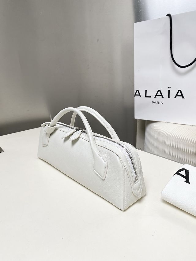 Alaia original lambskin le teckel clutch AL0022 white