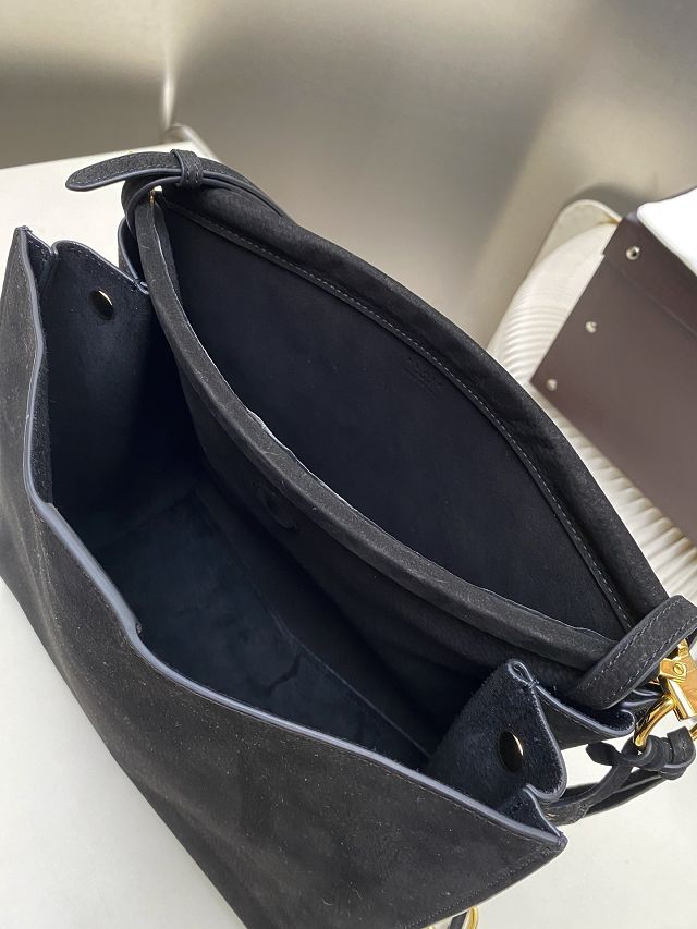 Alaia original nubuck calfskin le click small square bag AL0017 black