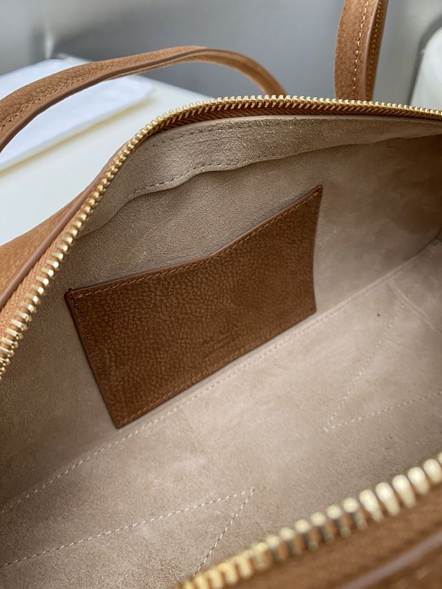 Alaia original nubuck calfskin le teckel medium bag AL0024 brown