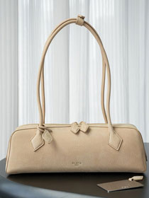 Alaia original nubuck calfskin le teckel medium bag AL0024 light apricot