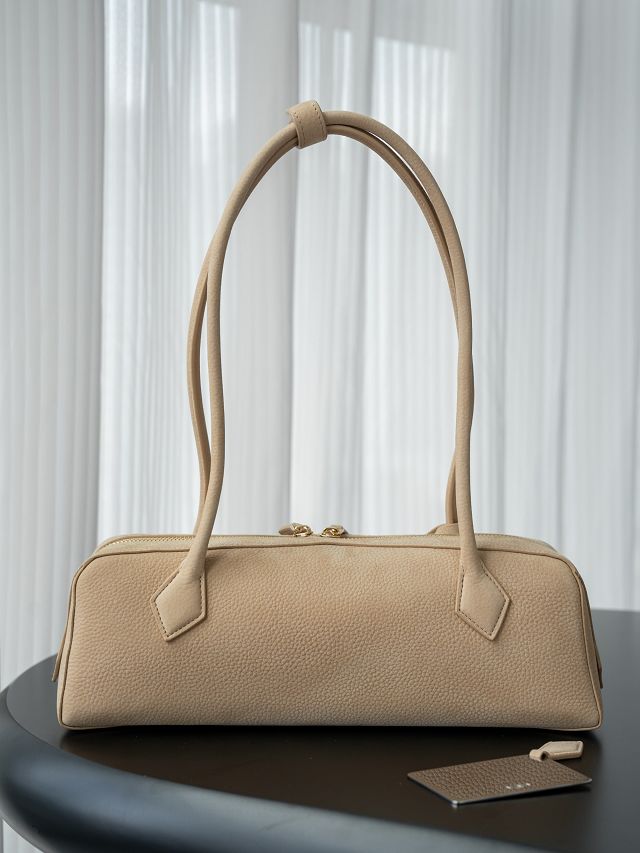 Alaia original nubuck calfskin le teckel medium bag AL0024 light apricot