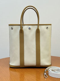 Hermes original canvas garden file 28 tote bg HG0028 sesame&white