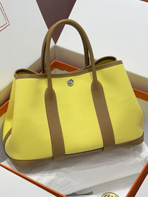 Hermes original canvas garden party large 36 bag HG0039 jaune de naples&biscuit