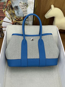 Hermes original canvas mini garden party 23 bag HG0023 blue zanzibar 