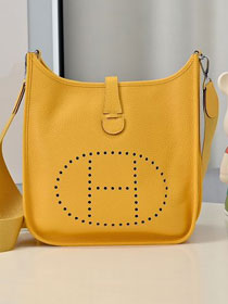 Hermes original togo leather evelyne pm shoulder bag E29 amber