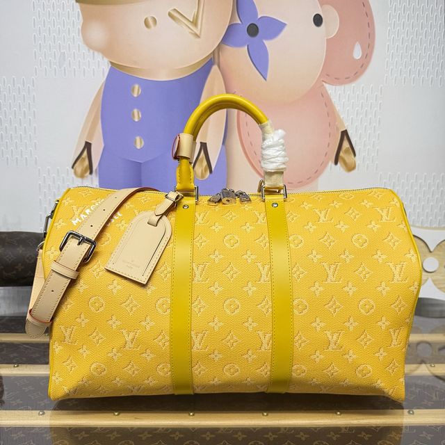 Louis vuitton monogram canvas keepall 45 M26867 yellow