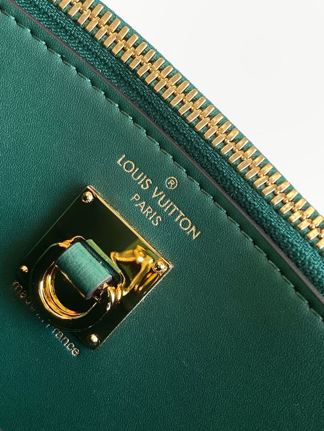 Louis vuitton original ostrich calfskin city steamer mini bag M85454 green