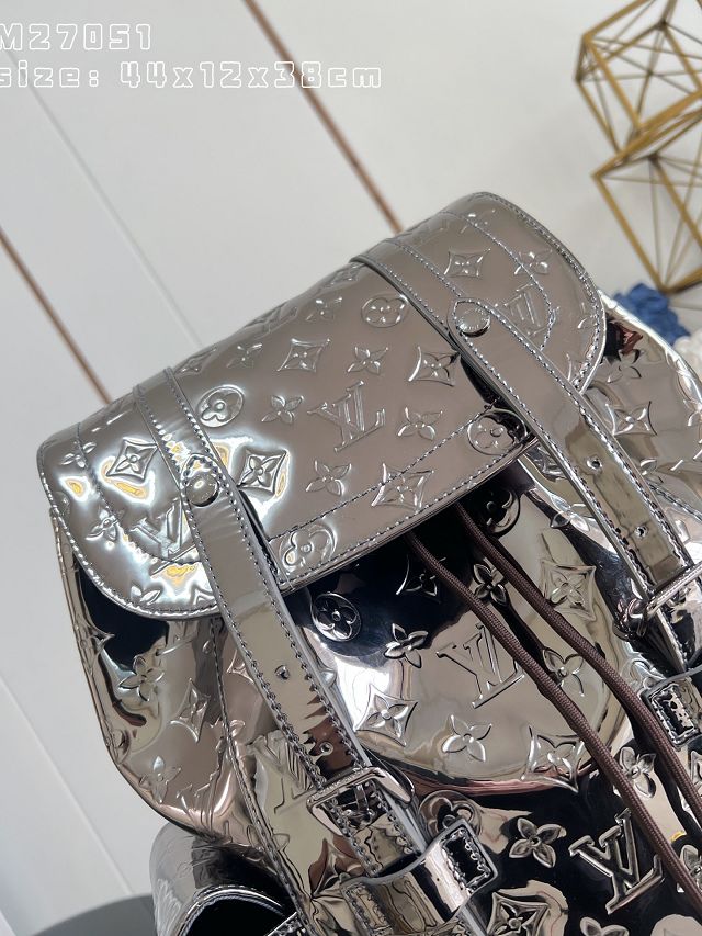 Louis vuitton monogram miroir christopher MM backpack M27051 silver