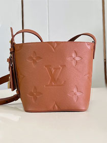 Louis vuitton original calfskin all in BB handbag M28820 tan