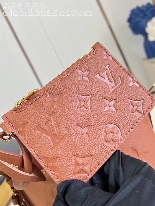 Louis vuitton original calfskin all in BB handbag M28820 tan