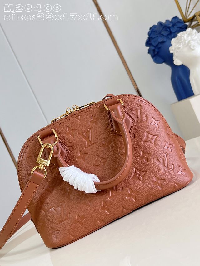 Louis vuitton original calfskin alma BB handbag M28661 tan