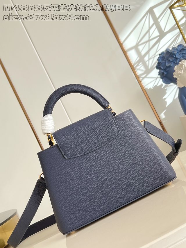 Louis vuitton original calfskin capucines BB handbag M26814 blue