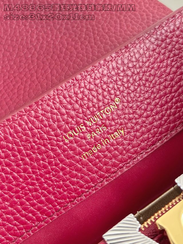 Louis vuitton original calfskin capucines MM handbag M27035 wine