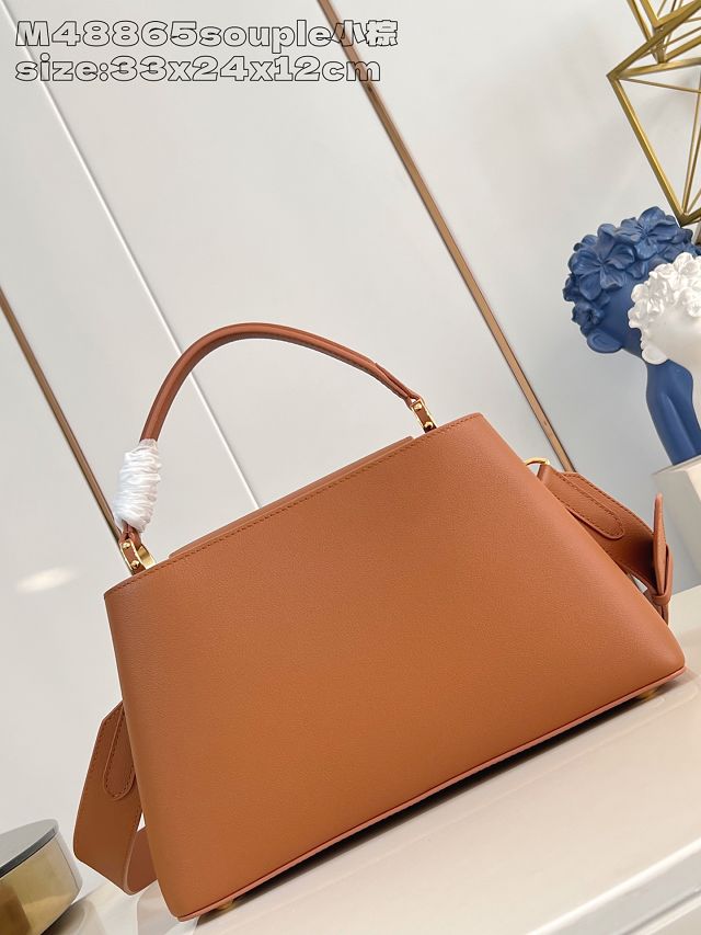 Louis vuitton original calfskin capucines MM souple M14371 cognac