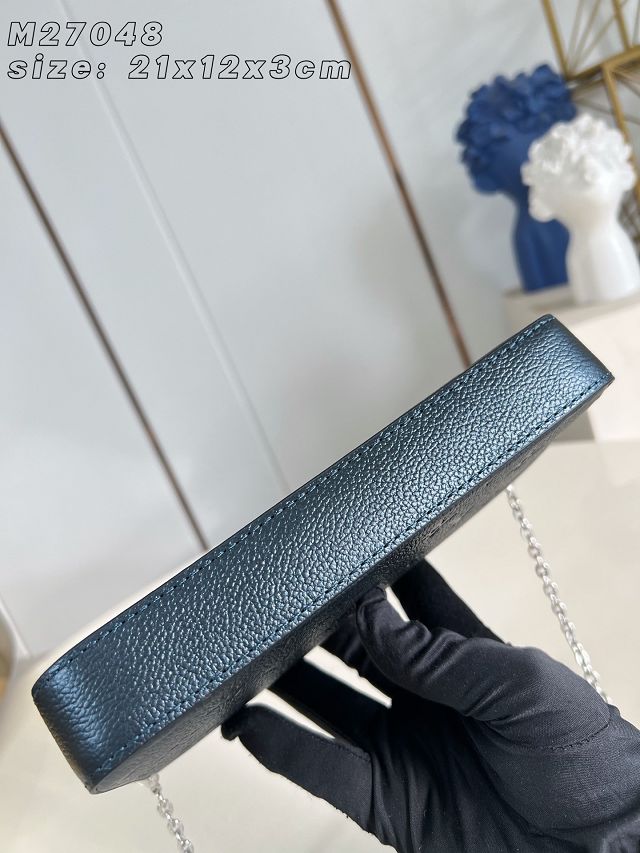 Louis vuitton original calfskin felicie pochette M27048 shimmery ink