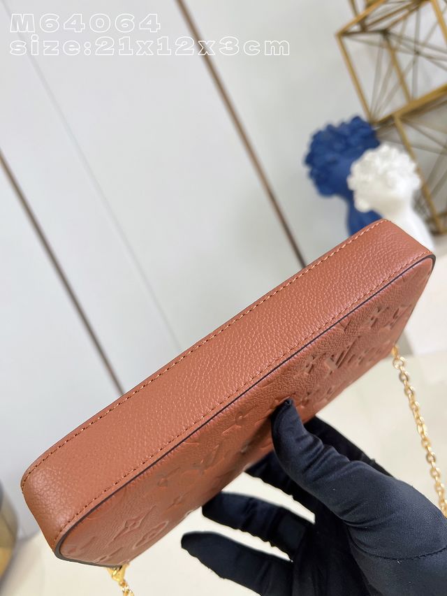 Louis vuitton original calfskin felicie pochette M81531 tan