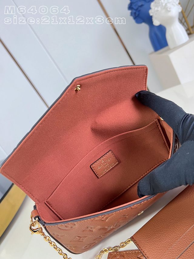 Louis vuitton original calfskin felicie pochette M81531 tan