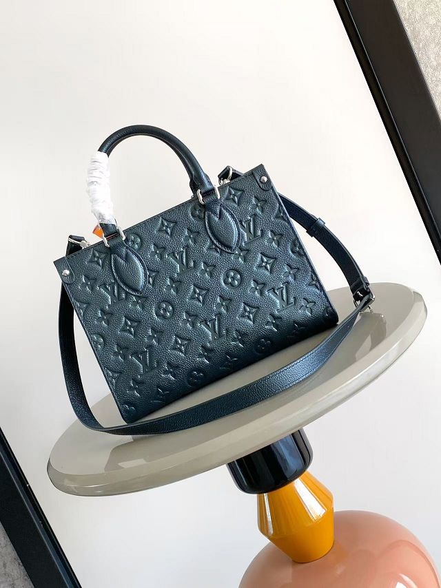 Louis vuitton original calfskin onthego pm handbag M26430 shimmery ink