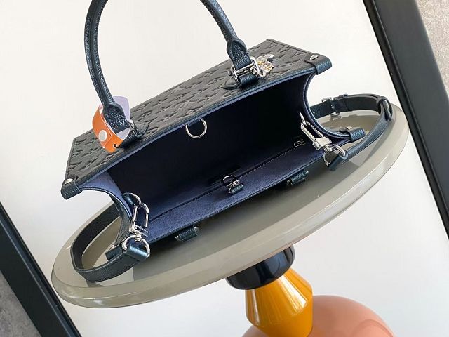 Louis vuitton original calfskin onthego pm handbag M26430 shimmery ink