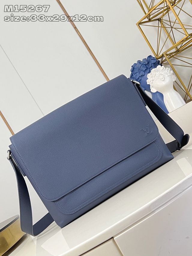 Louis vuitton original calfskin speed messenger bag M15267 blue
