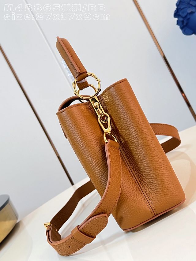 Louis vuitton original crocodile calfskin capucines BB handbag M26814 caramel