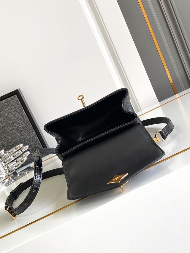 Louis vuitton original calfskin rose des vents mini handbag m86011 black