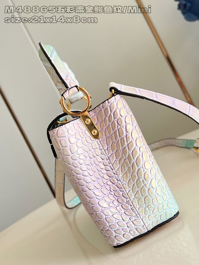 Louis vuitton original crocodile calfskin capucines mini handbag N93161 