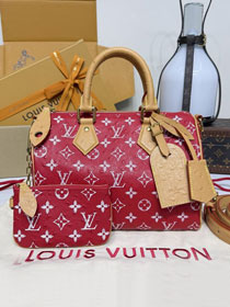 Louis vuitton original ostrich calfskin speedy P9 25 N13912 red