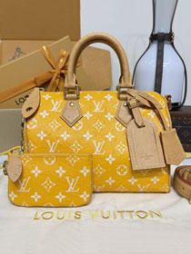 Louis vuitton original ostrich calfskin speedy P9 25 N13912 yellow