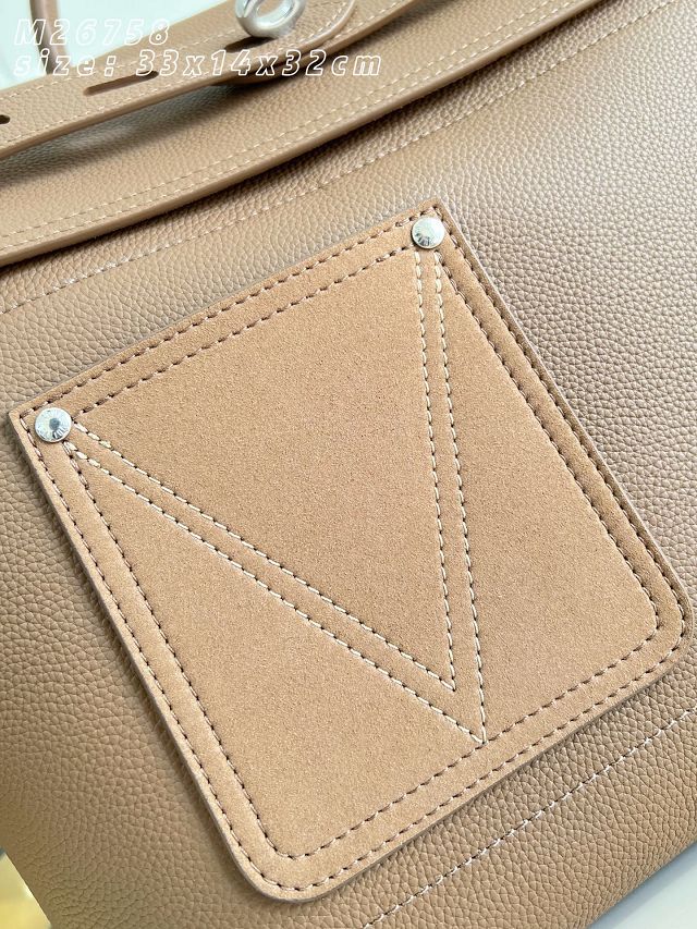 Louis vuitton original calfskin steamer 30 handbag M26758 tan