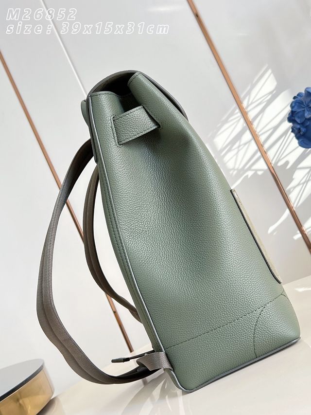 Louis vuitton original calfskin steamer backpack M26852 green