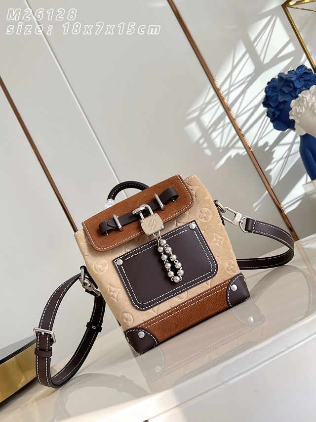 Louis vuitton original suede nano steamer M26128 tan