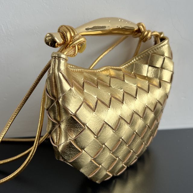 BV original lambskin mini sardine bag 744267 gold