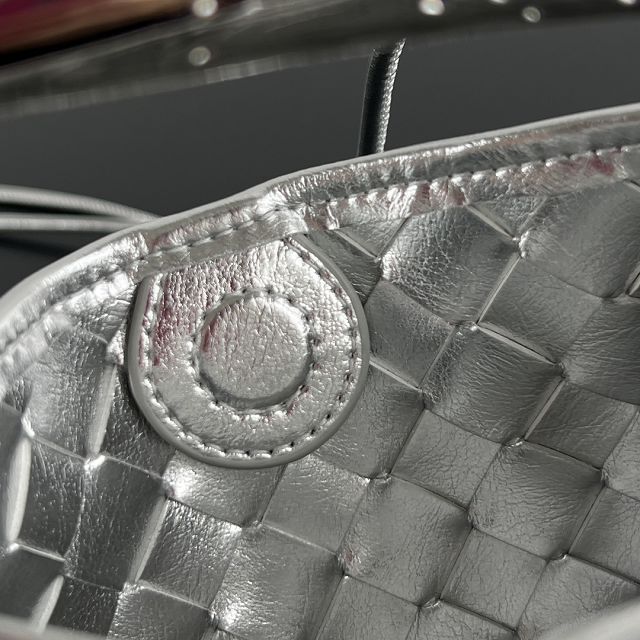 BV original lambskin mini sardine bag 744267 silver&green