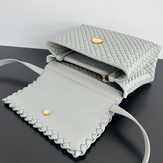 BV original lambskin patti top handle bag 776783 agate grey