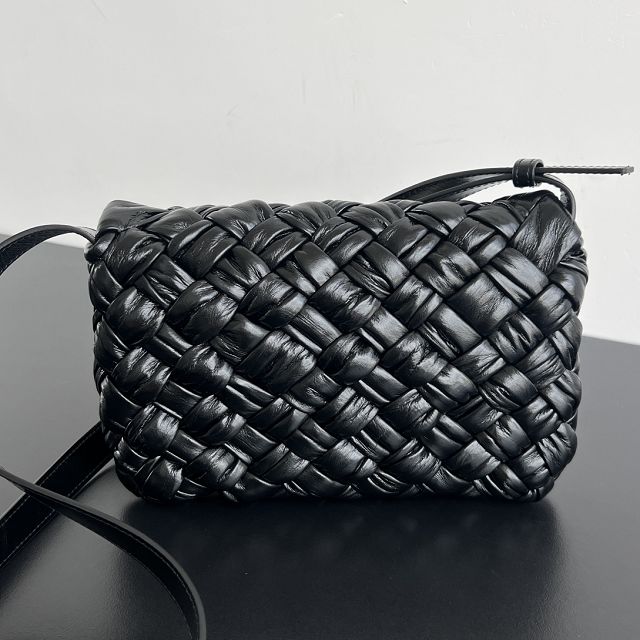 BV original calfskin small shoulder bag 787113 black