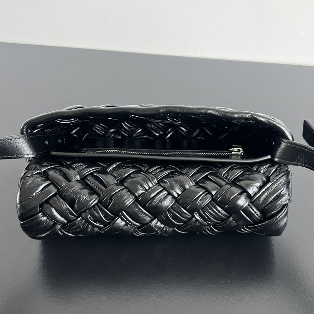 BV original calfskin small shoulder bag 787113 black