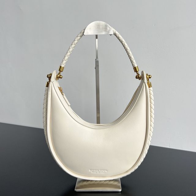 BV original lambskin moon bag 794902 white