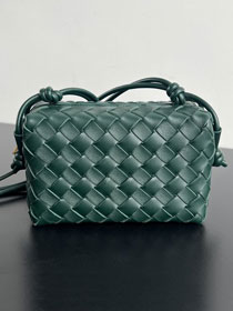 BV original lambskin mini loop camera bag 723547 emerald green