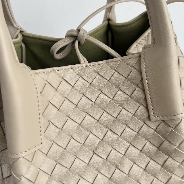 BV original calfskin small pinacoteca tote bag 819004 light taupe