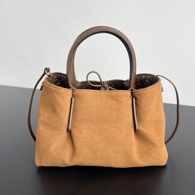 BV original calfskin small pinacoteca tote bag 819004 nocciola