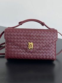 BV original lambskin knot lock bag 817191 barolo