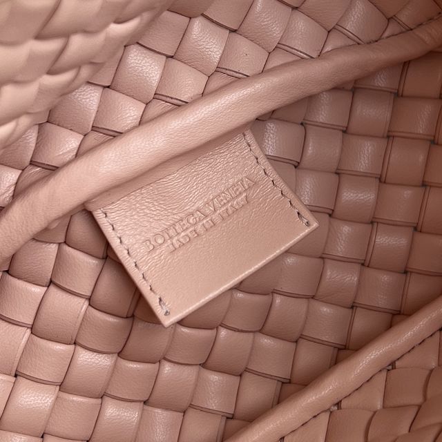 BV original lambskin small cobble top handle bag 805739 cameo