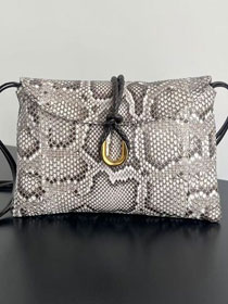 BV original python leather medium liberta bag 806034 grey