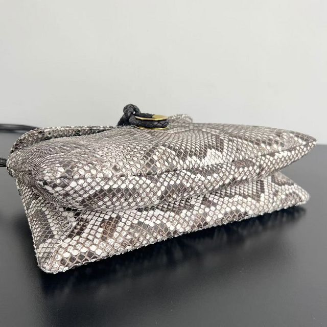 BV original python leather medium liberta bag 806034 grey