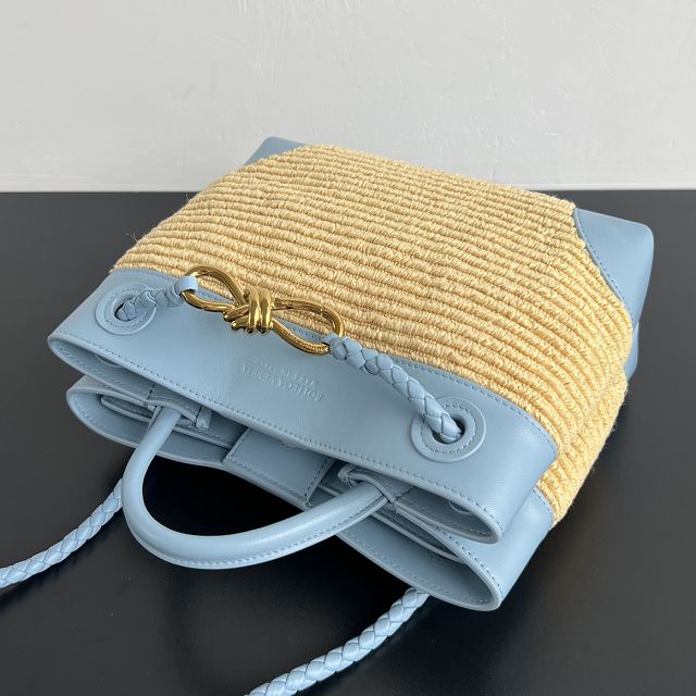 BV original raffia small andiamo 827478 blue