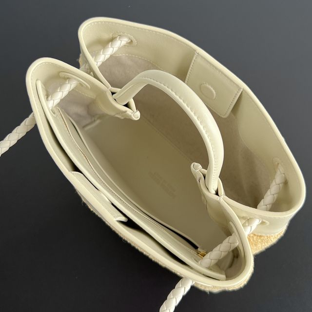 BV original raffia small andiamo 827478 white