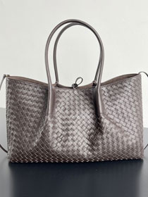 BV original calfskin large pinacoteca tote bag 817166 fondant