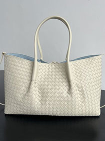 BV original calfskin large pinacoteca tote bag 817166 sea salt