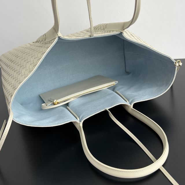 BV original calfskin large pinacoteca tote bag 817166 sea salt